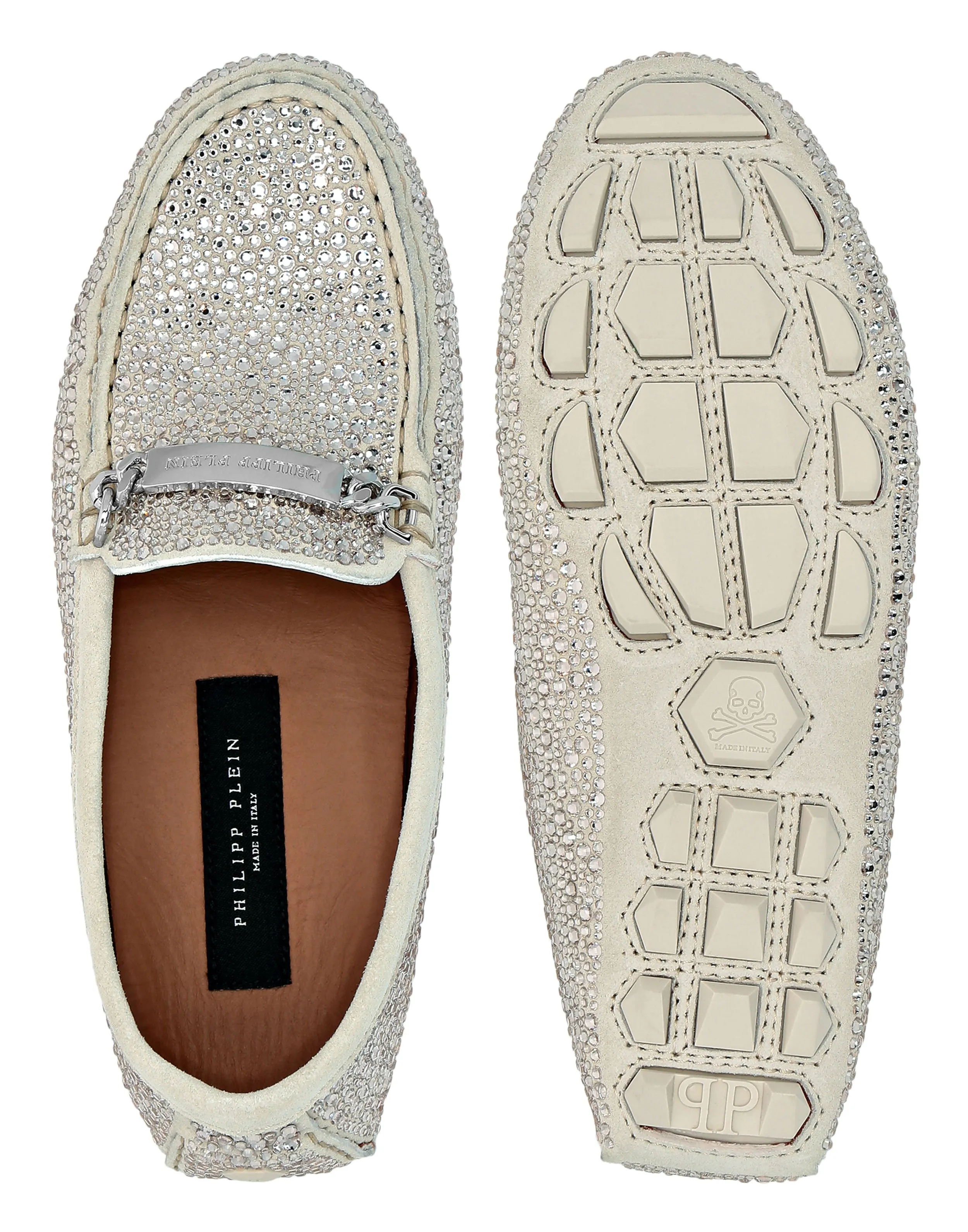Suede Strass Moccasin