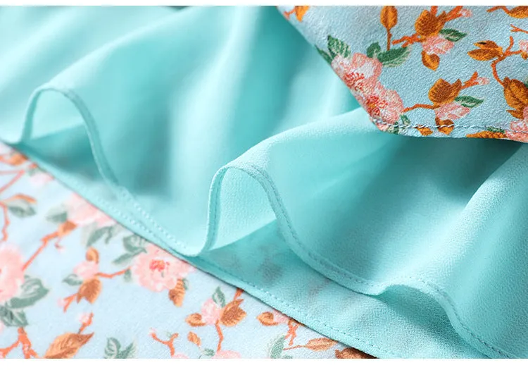 Summer Silk Dress French Square Neck Dress