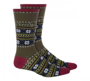 Sun   Stone Men's Holiday Snowflake Crew Socks