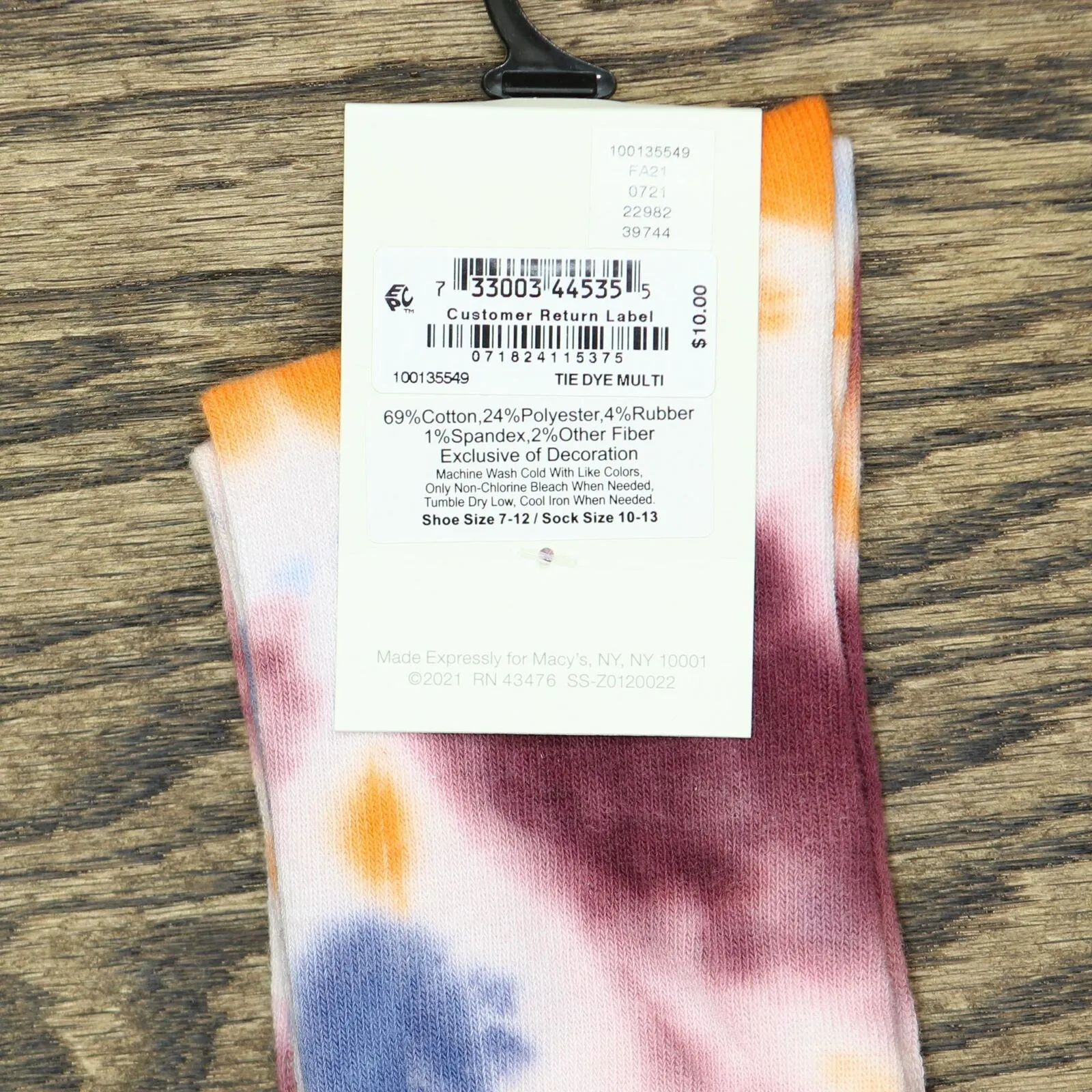 Sun   Stone Men's Novelty Half Calf Ankle Socks
