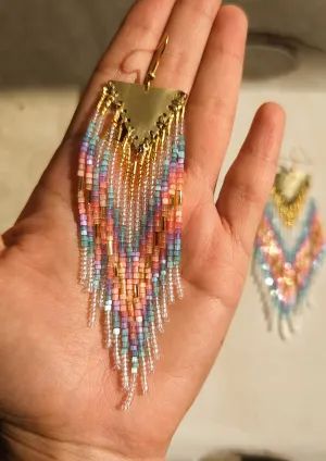 Sunkissed Unicorn 🦄 Fringe Beaded Earrings