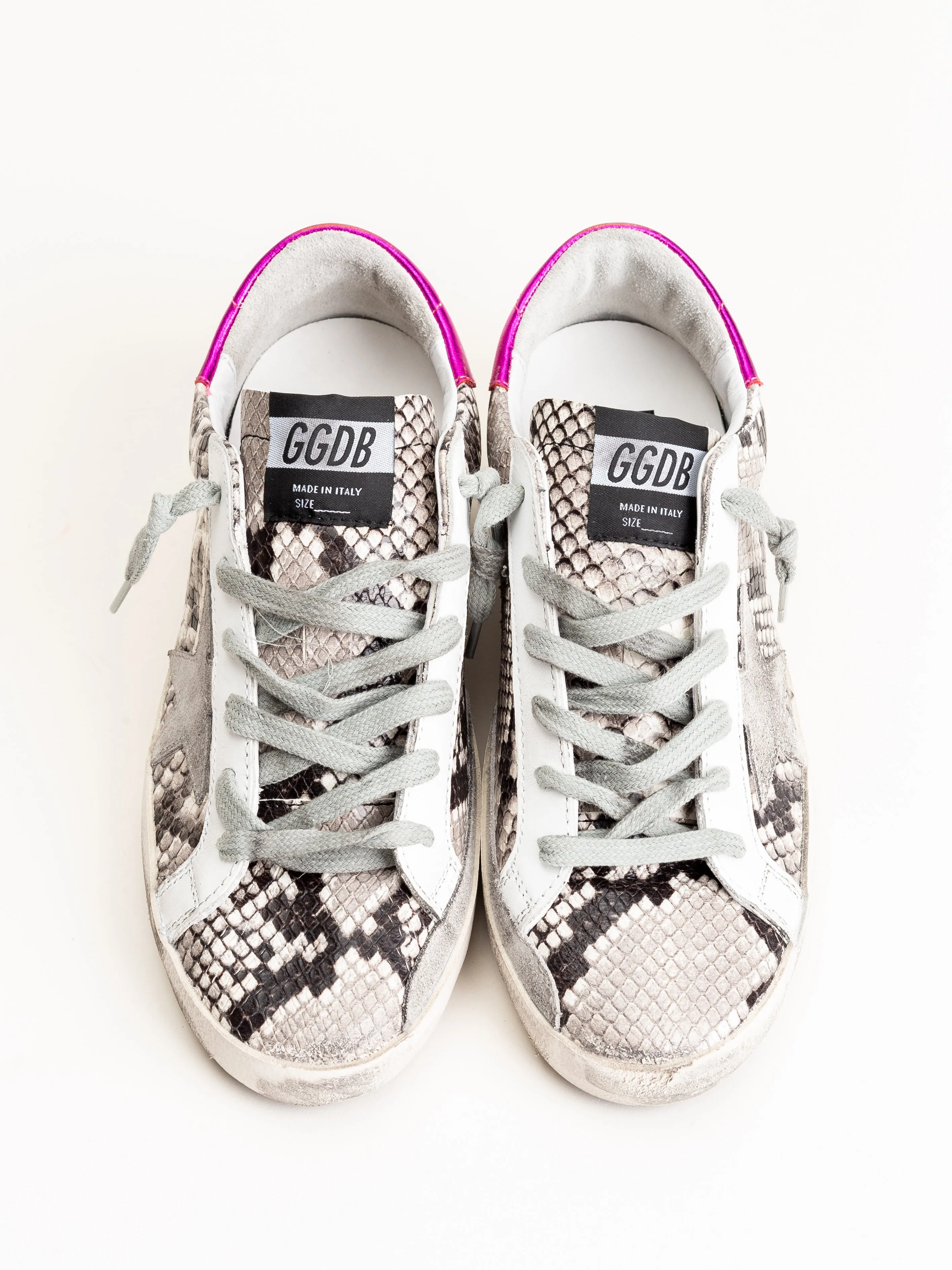 superstar sneaker - natural snake print