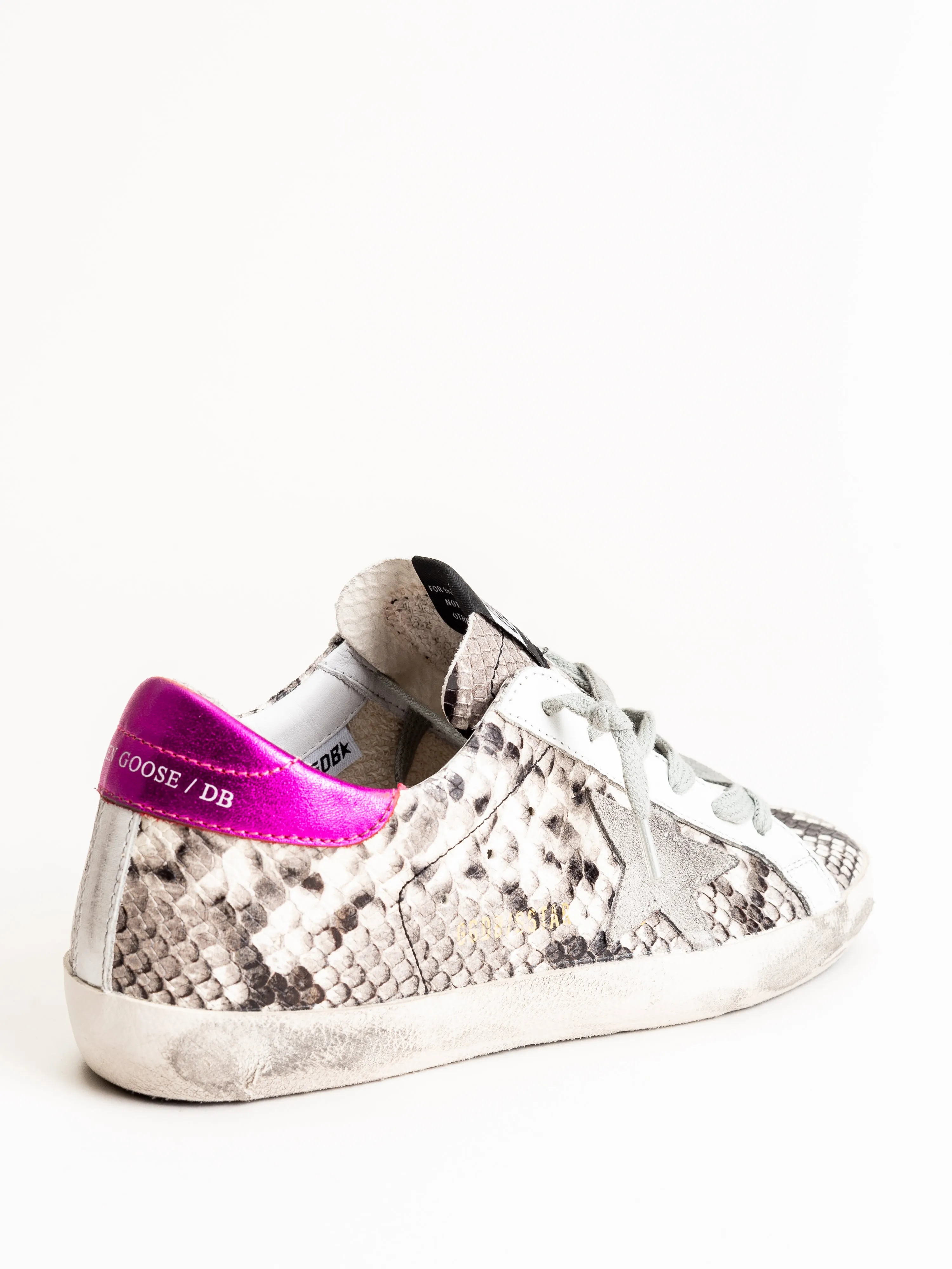 superstar sneaker - natural snake print