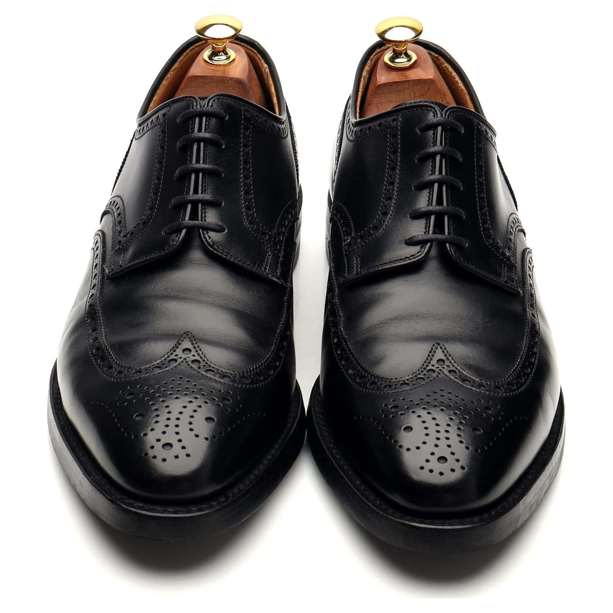 'Swansea' Black Leather Derby Brogue UK 9.5 G