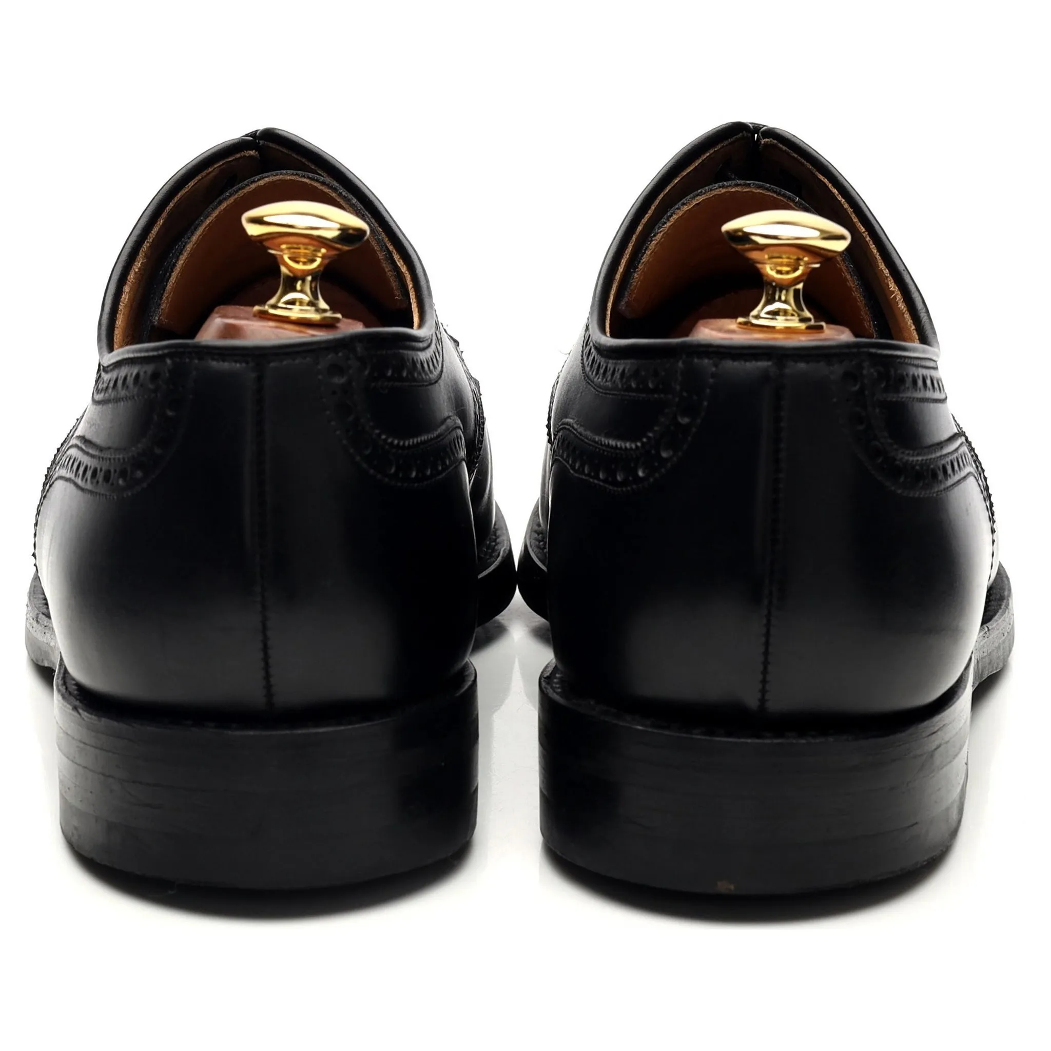 'Swansea' Black Leather Derby Brogue UK 9.5 G