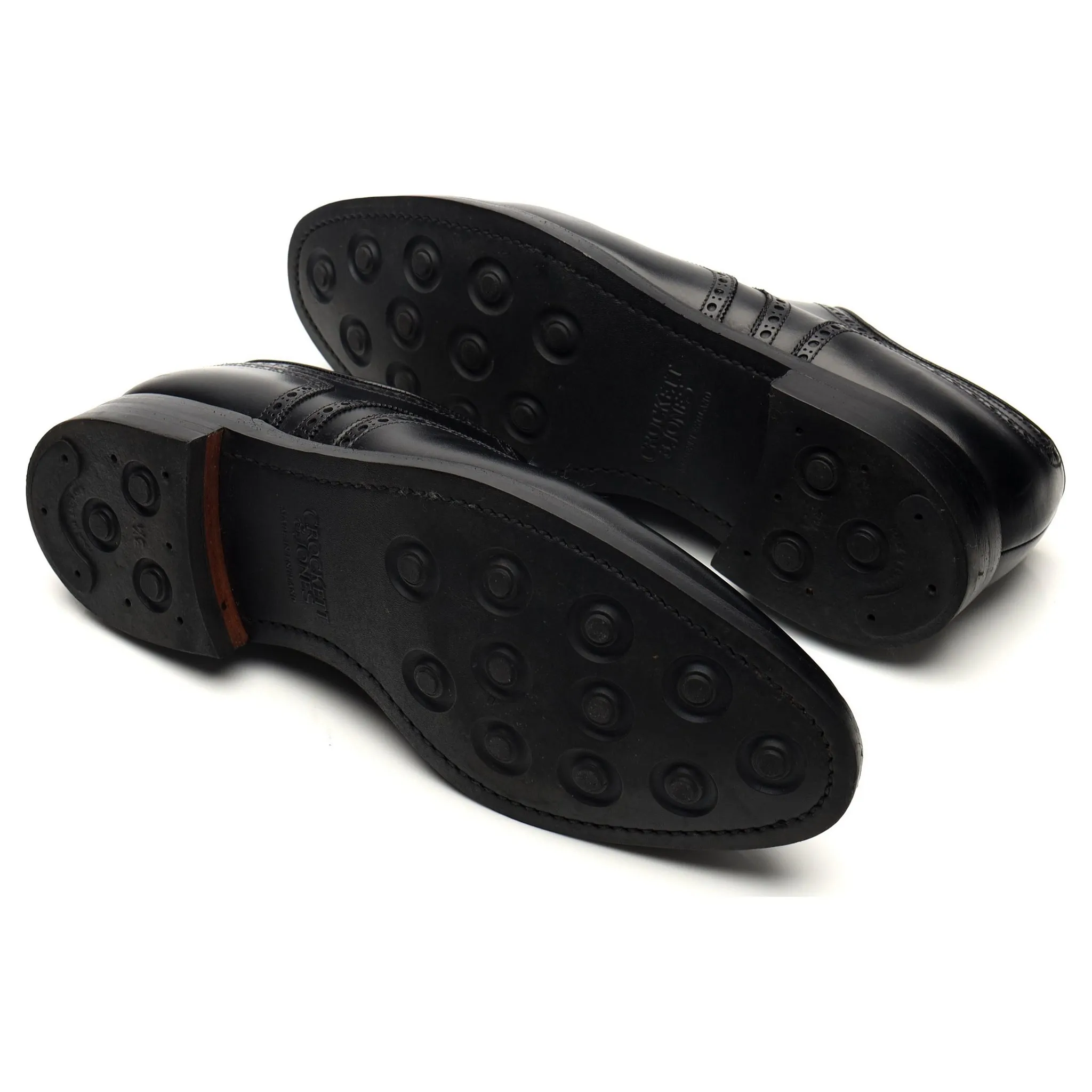 'Swansea' Black Leather Derby Brogue UK 9.5 G