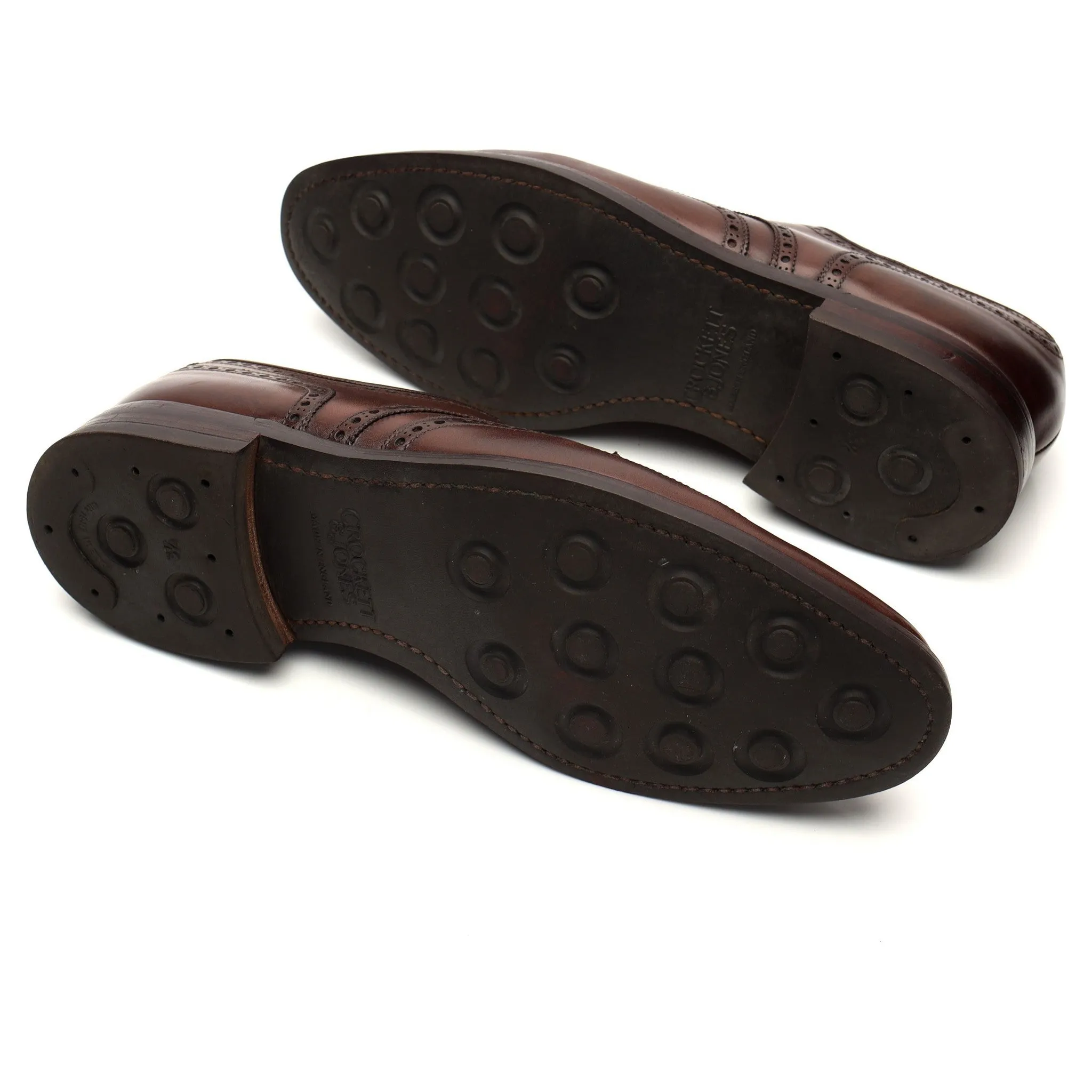 'Swansea' Dark Brown Leather Derby Brogue UK 8 E