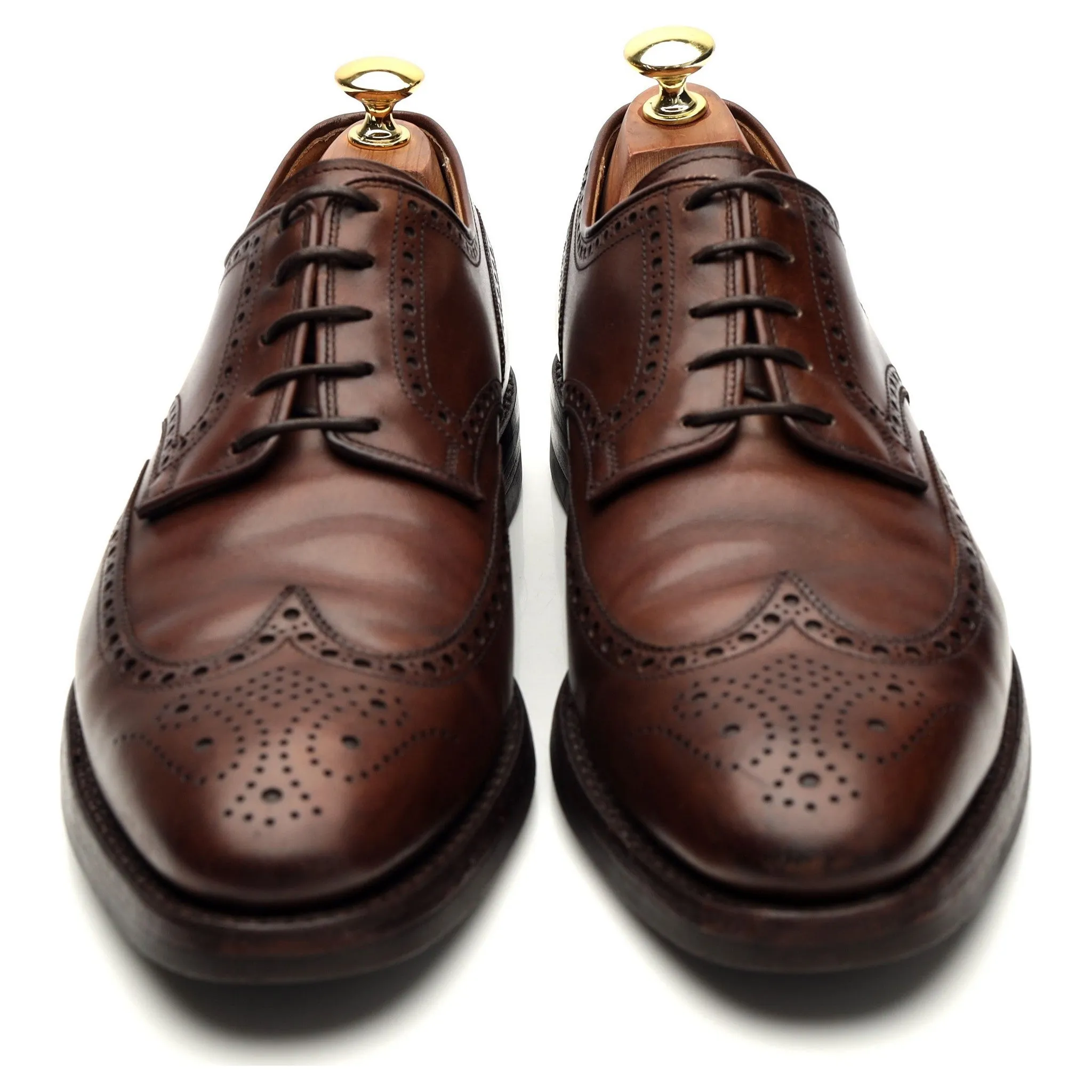 'Swansea' Dark Brown Leather Derby Brogue UK 8 E