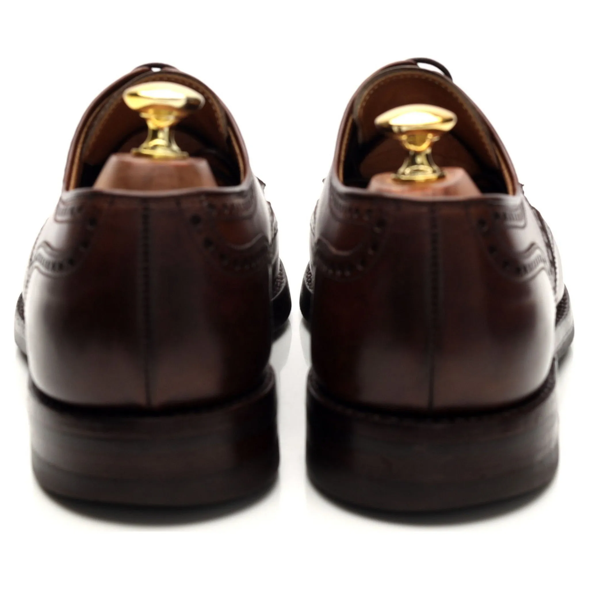 'Swansea' Dark Brown Leather Derby Brogue UK 8 E