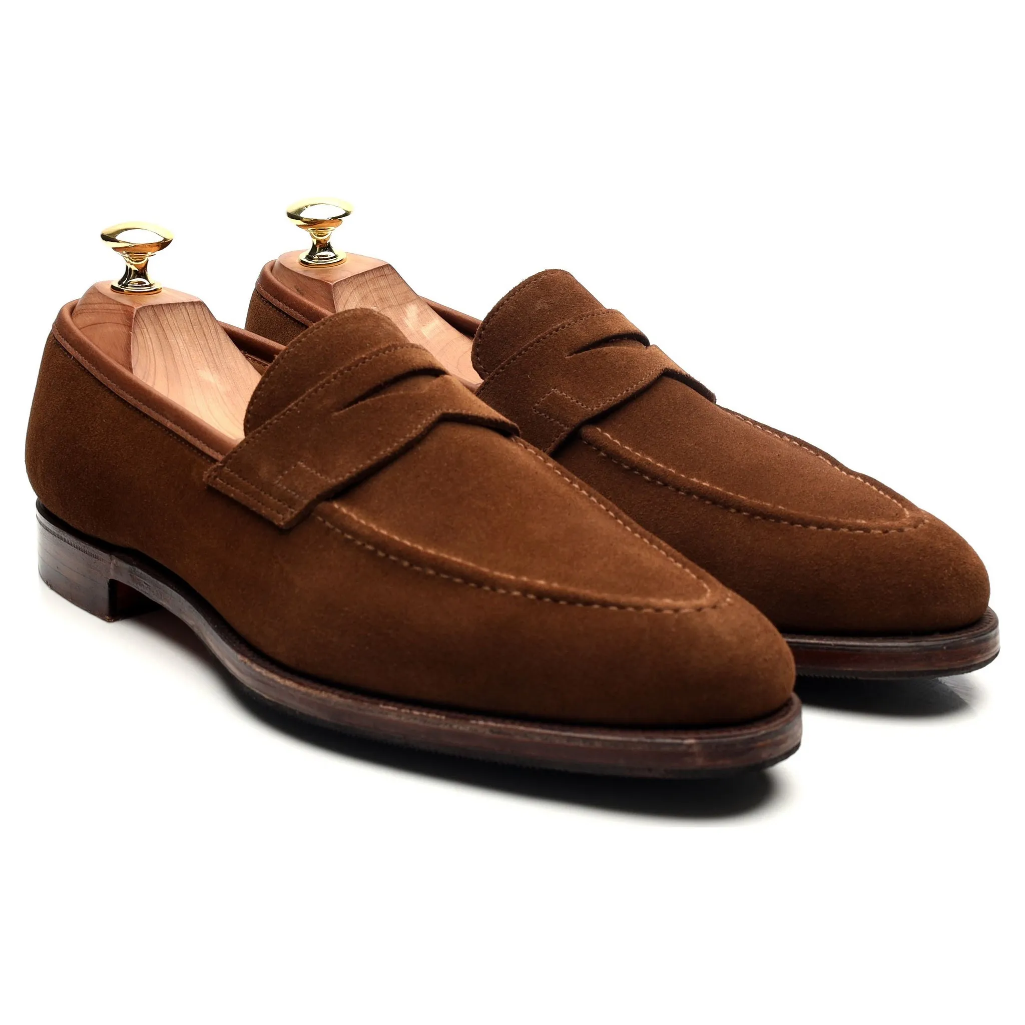 'Sydney' Snuff Brown Suede Loafers UK 8 E