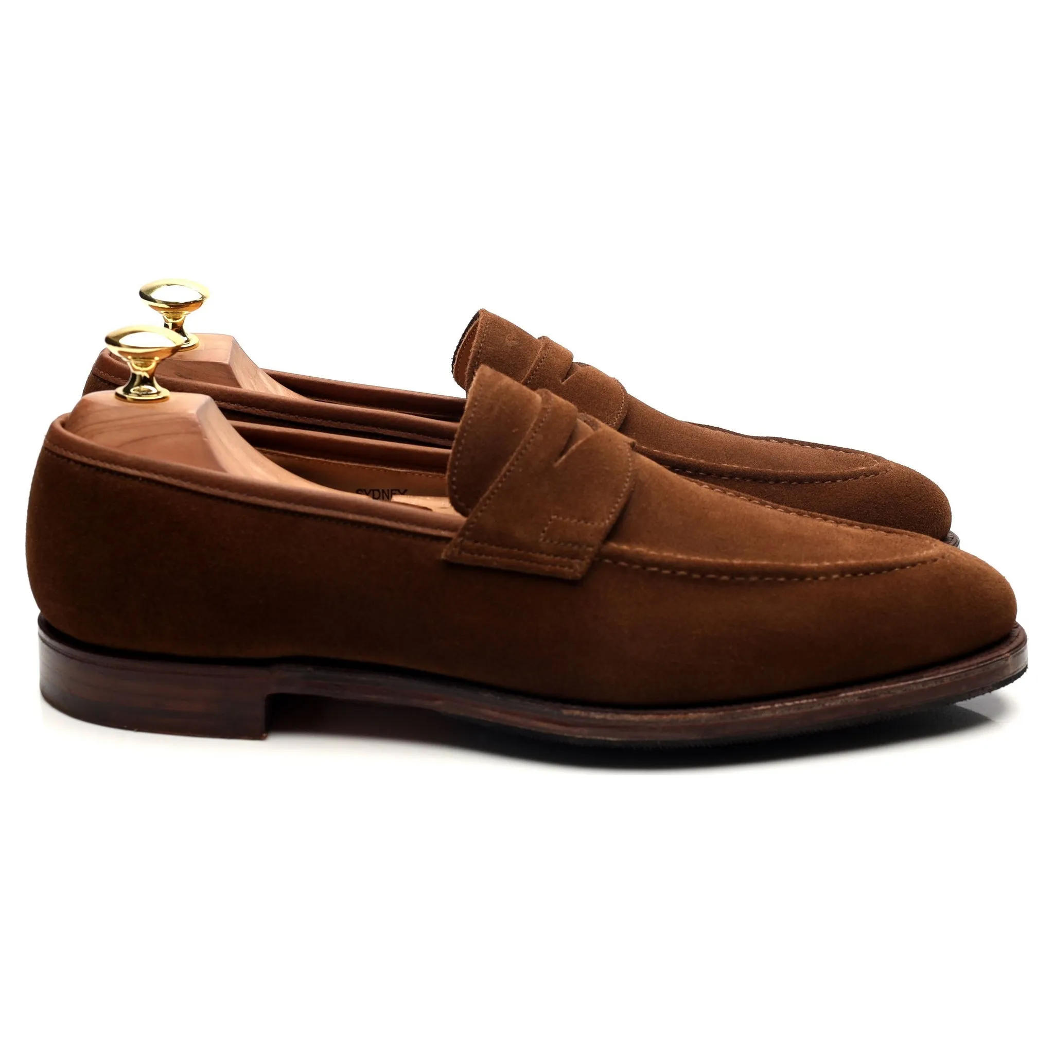 'Sydney' Snuff Brown Suede Loafers UK 8 E