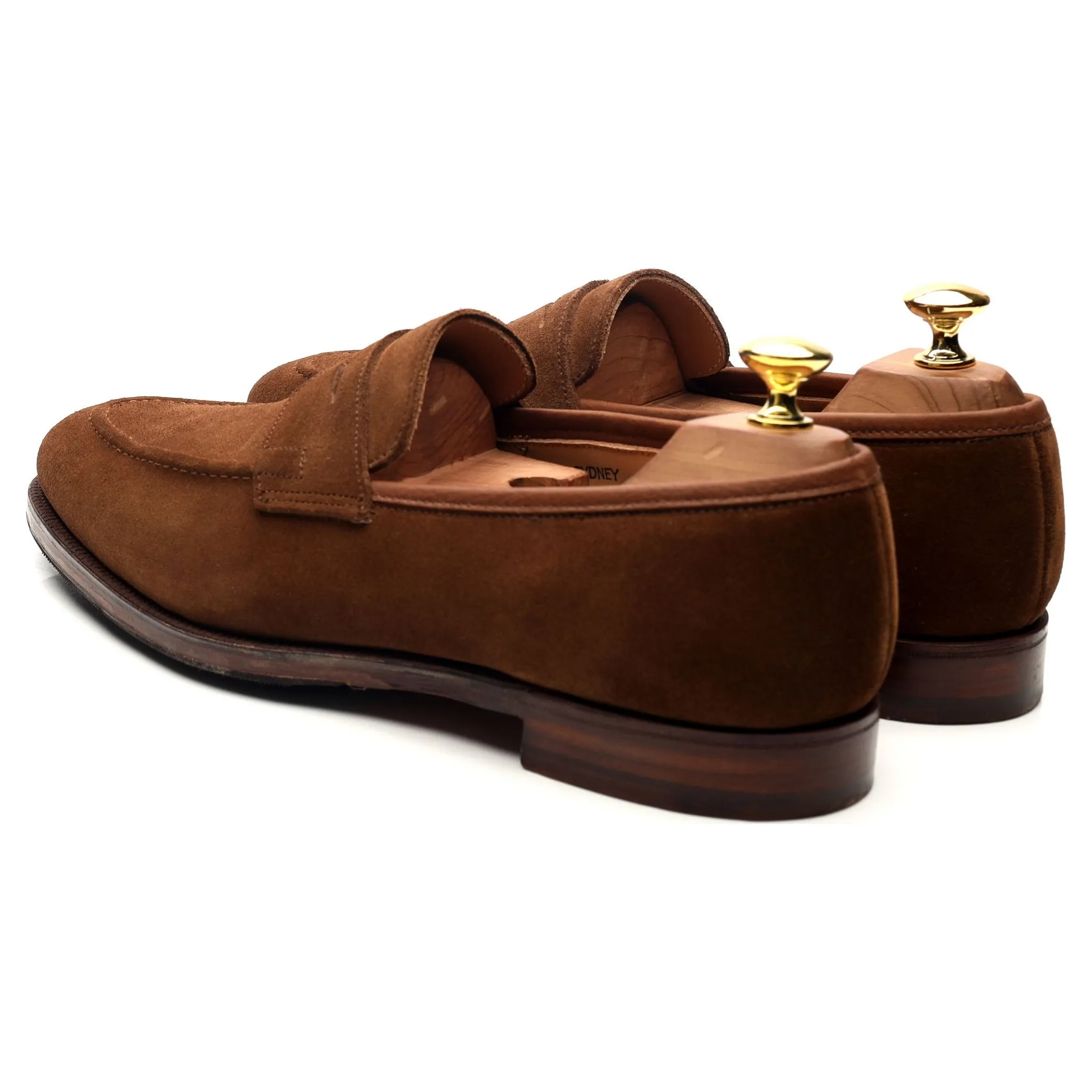 'Sydney' Snuff Brown Suede Loafers UK 8 E