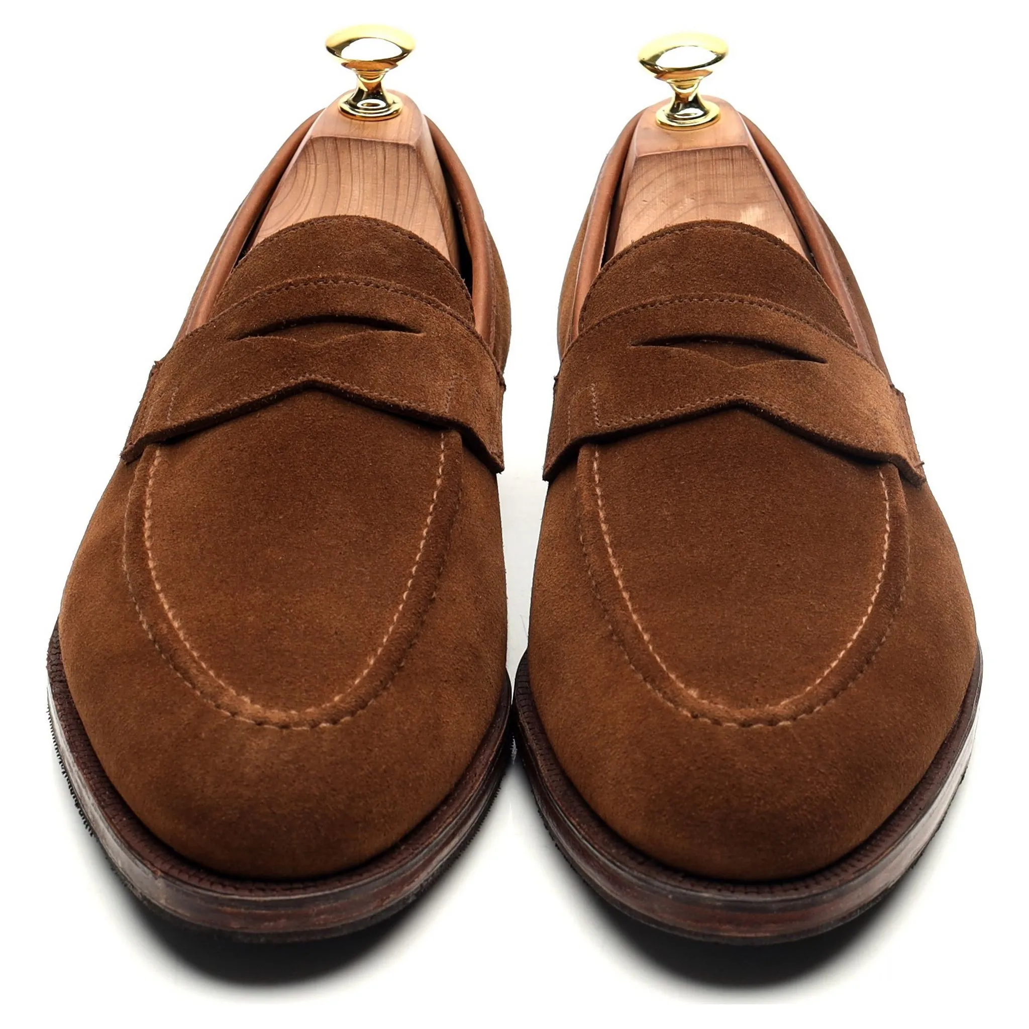 'Sydney' Snuff Brown Suede Loafers UK 8 E