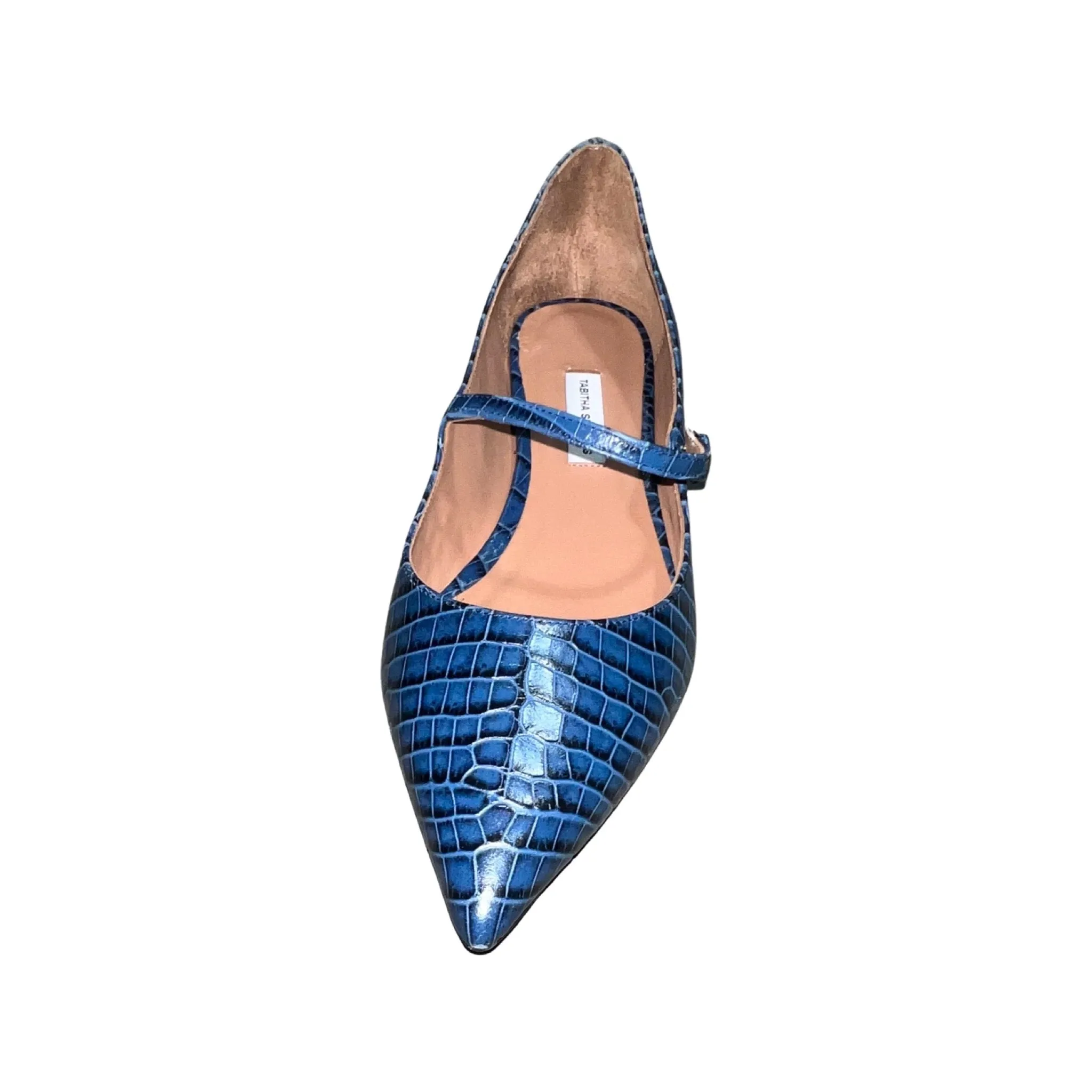 Tabitha Simmons Navy Embossed Crocodile
