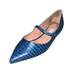 Tabitha Simmons Navy Embossed Crocodile