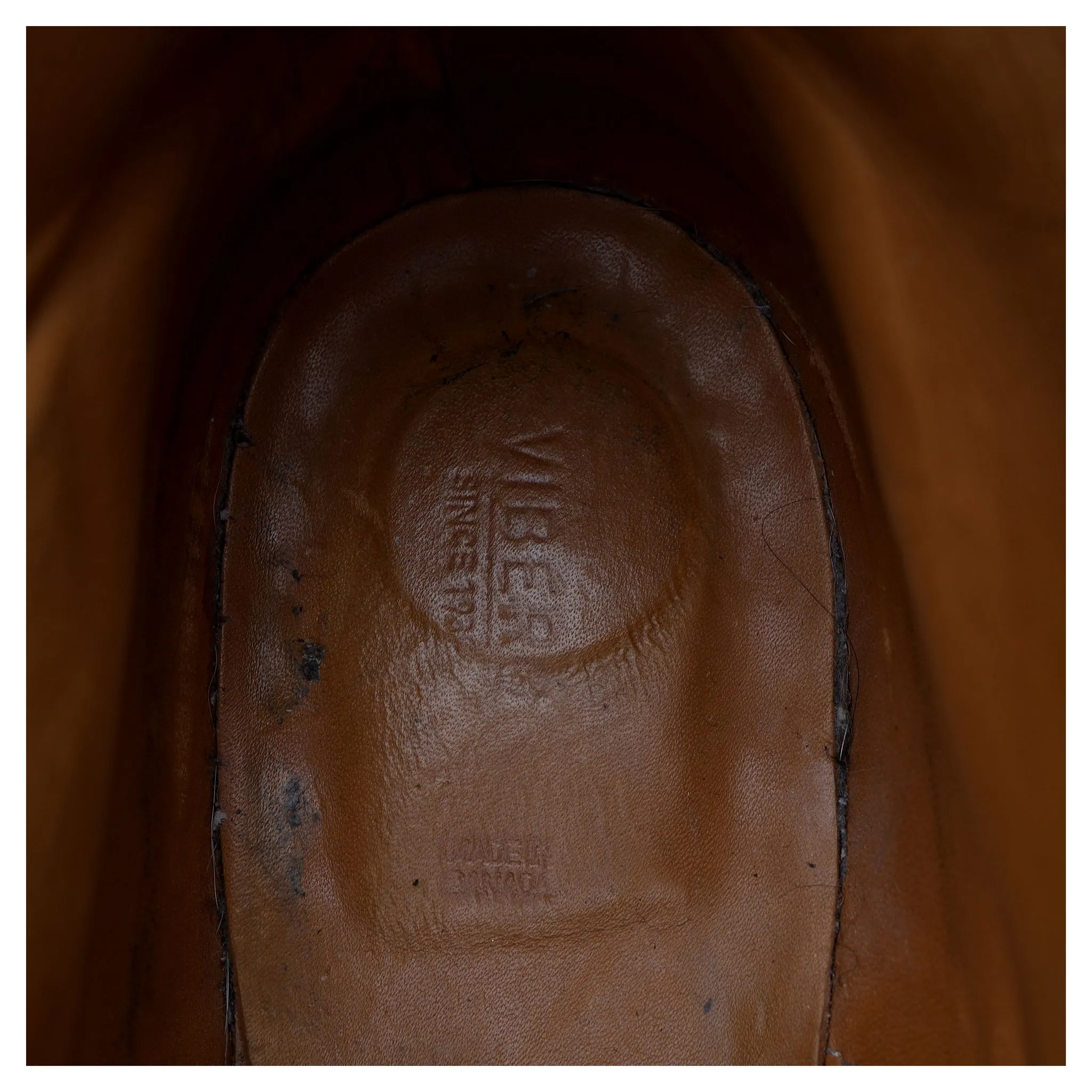 Tan Brown Leather Service Boots UK 7.5