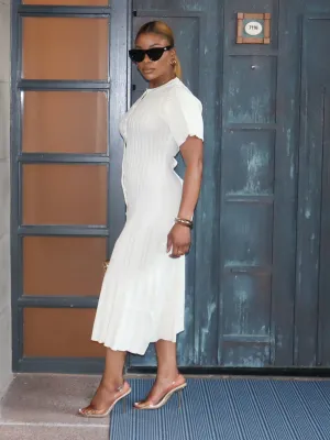 Tasha Midi Dress (Cream)