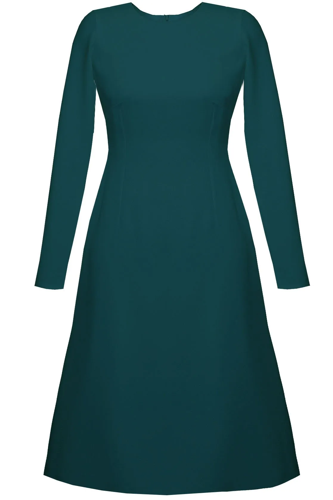 Teal A-line Knee Length Dress - Grace