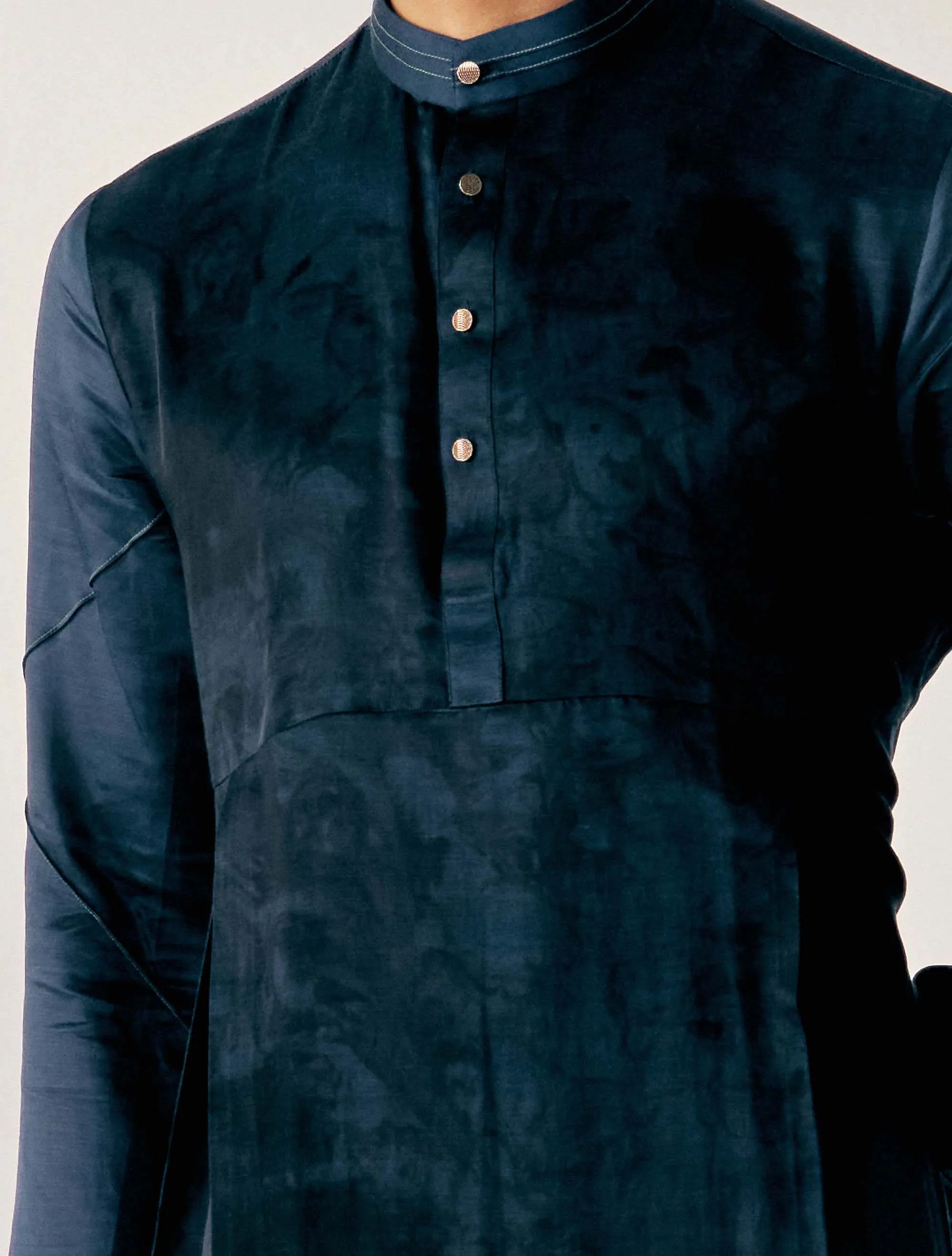 Teal Blue Cubism Short Jacket set