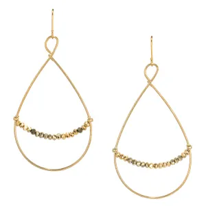 Tear Drop Golden Gate Earrings