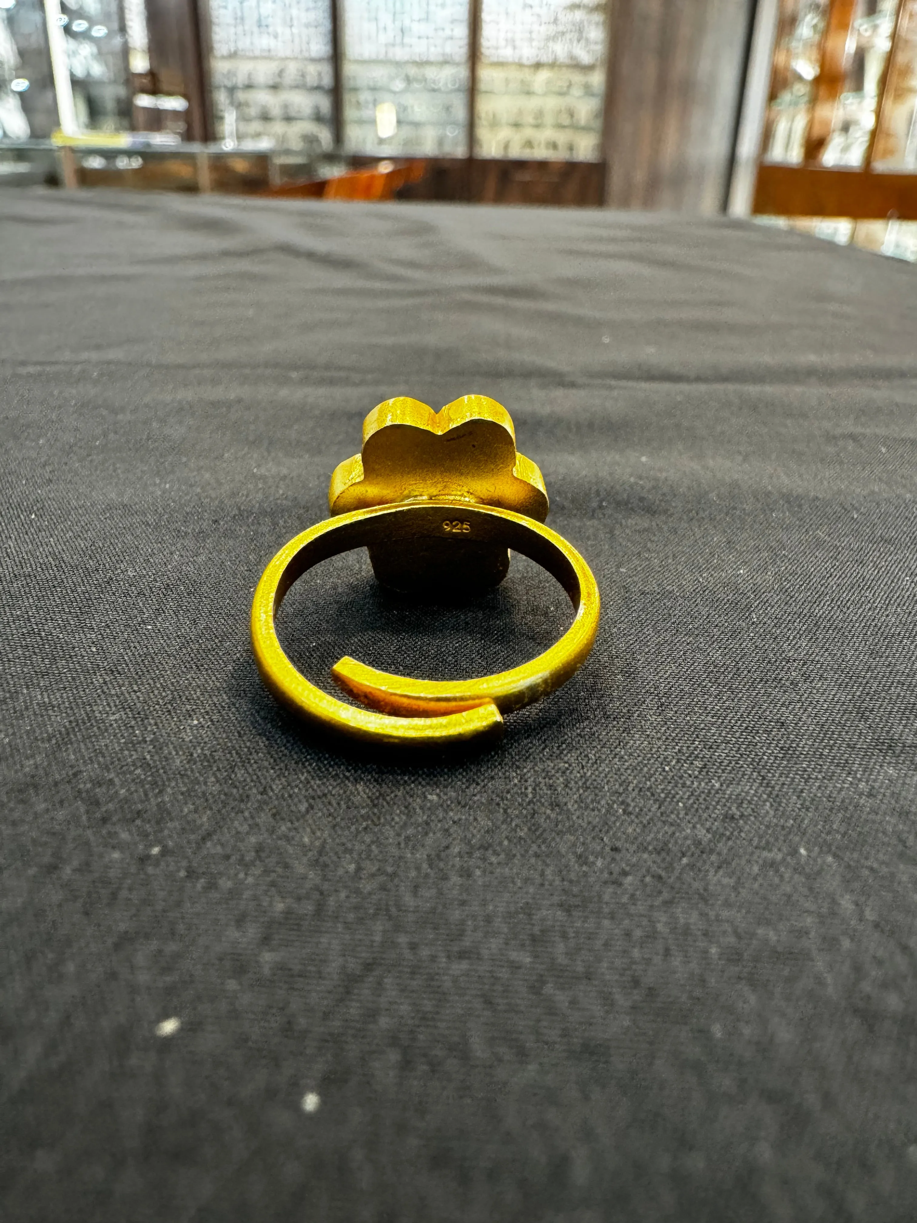 The Chayana Silver Kundan Open Finger Ring