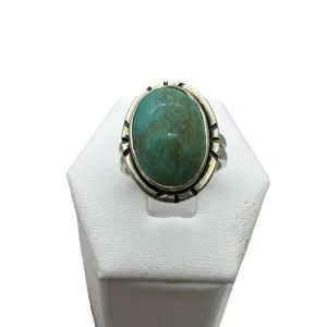 Tibetan Turquoise Solid 925 Sterling Silver Ring 5