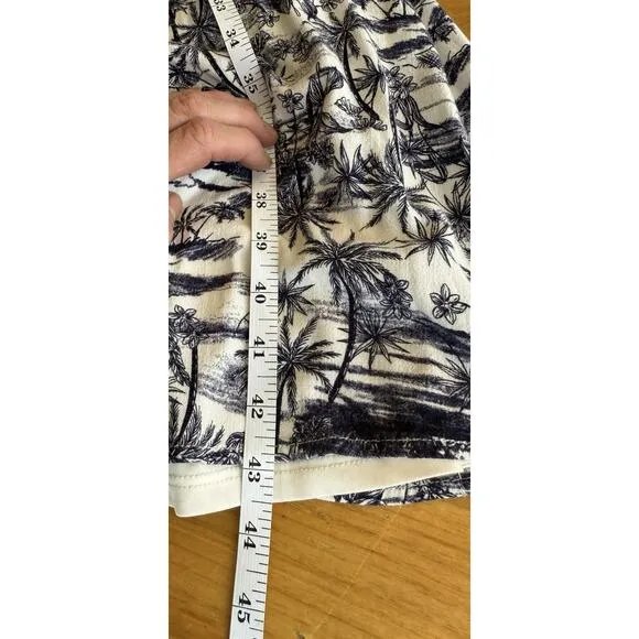 Torrid Lenny Smocked Sleeveless Blue White Print Jungle Toile Midi Dress Size 3X