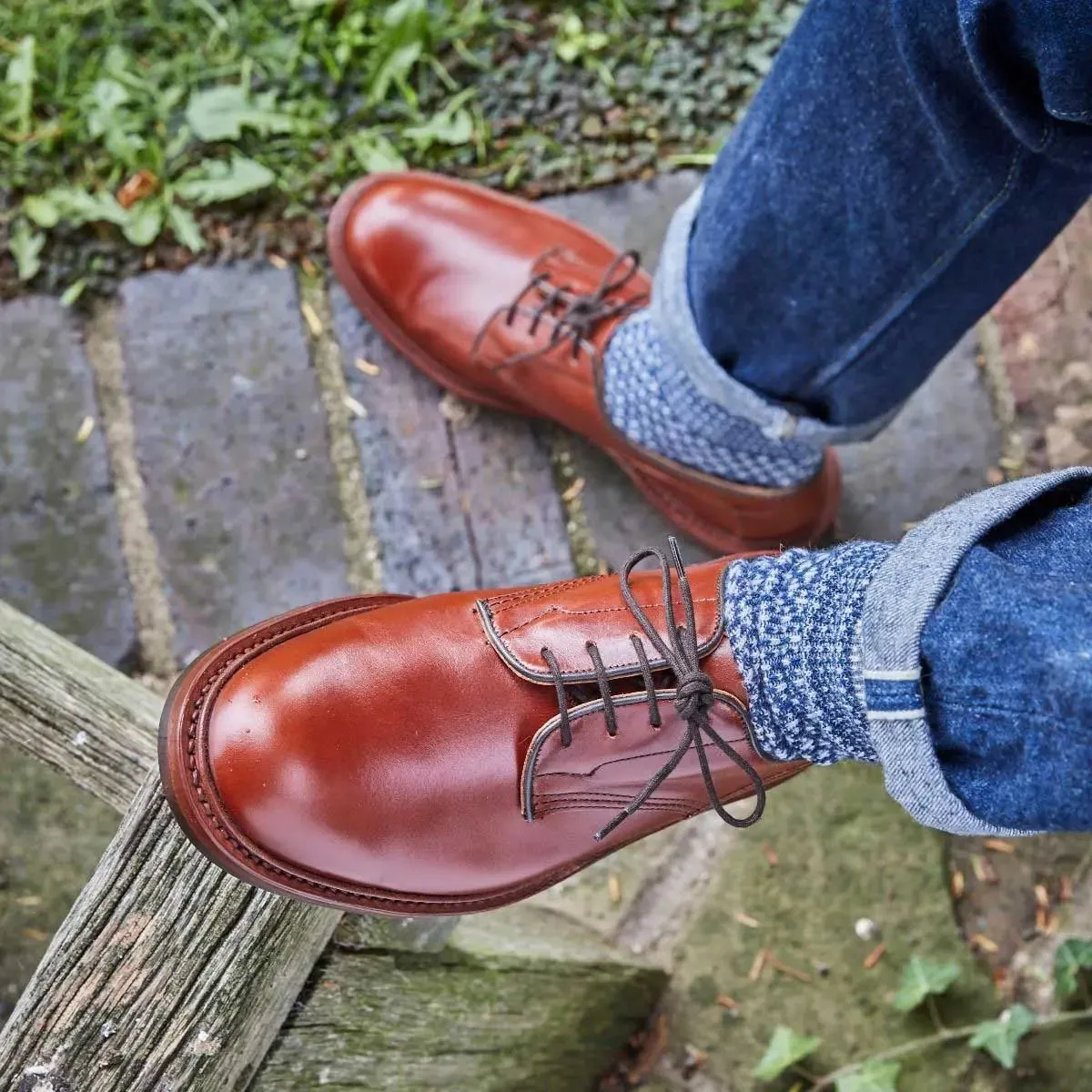 TRICKER'S Woodstock Shoes - Mens Dainite or Leather Sole - Marron Antique