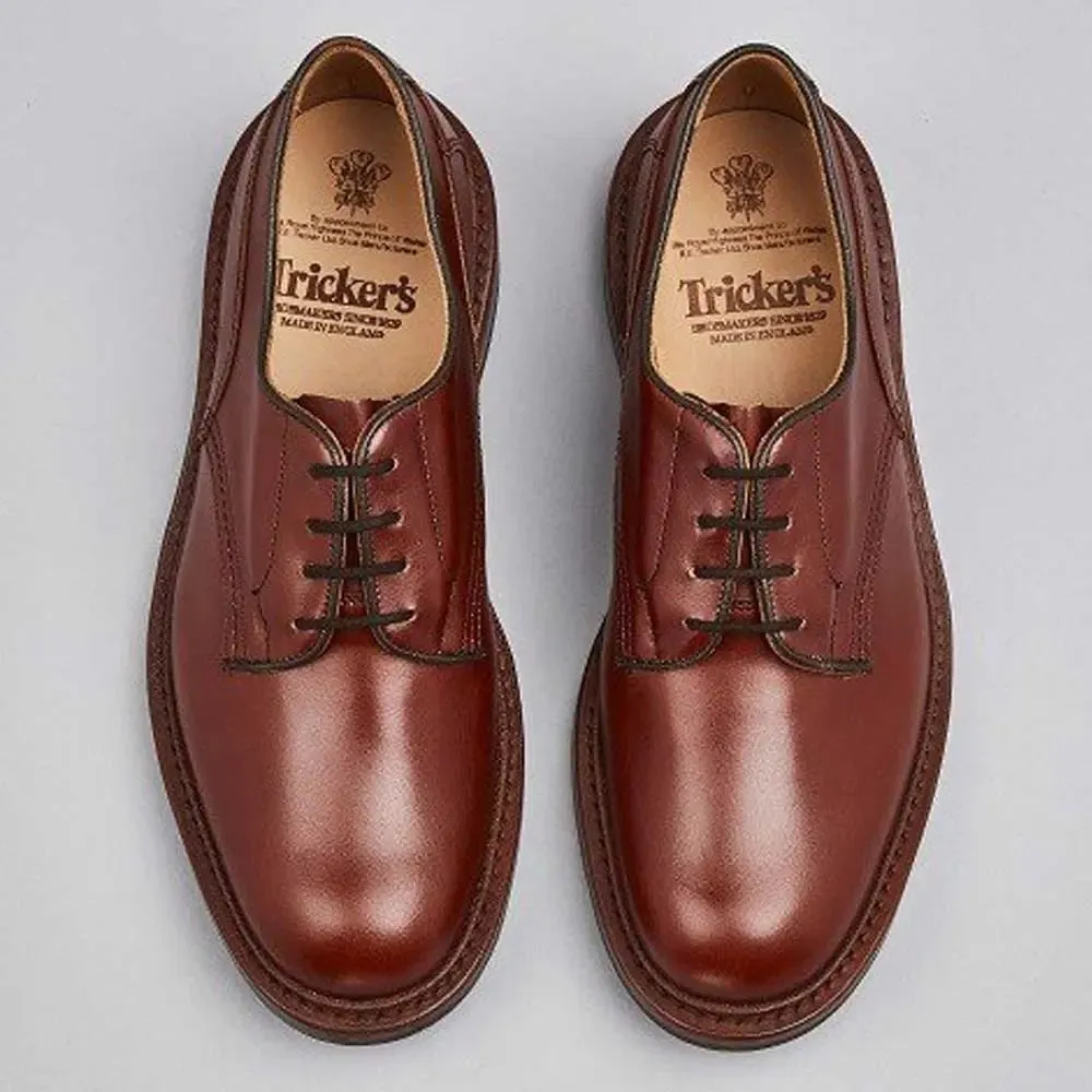 TRICKER'S Woodstock Shoes - Mens Dainite or Leather Sole - Marron Antique