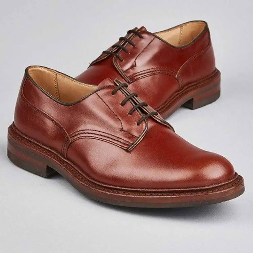TRICKER'S Woodstock Shoes - Mens Dainite or Leather Sole - Marron Antique