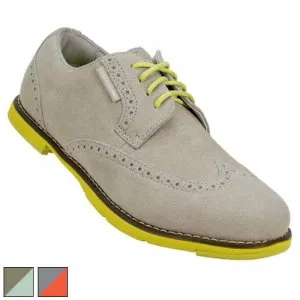 True Linkswear Ladies Dame Wingtip Suede Shoes 8.0 Light Tan/Highlighter (#D1-0009  TRL0019