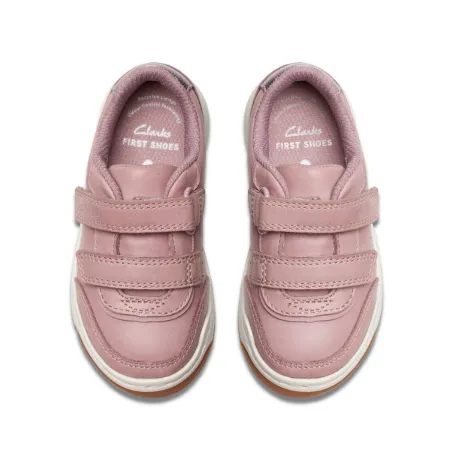 UK 7 Dusty Pink Urban Solo Velcro Strap Trainer