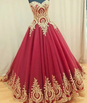 Unique sweetheart neck tulle lace long prom dress, evening dress