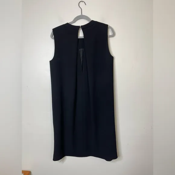 Vince Black Silk Lined Cut out back detailed Mini Career shift Dress 10 Pockets