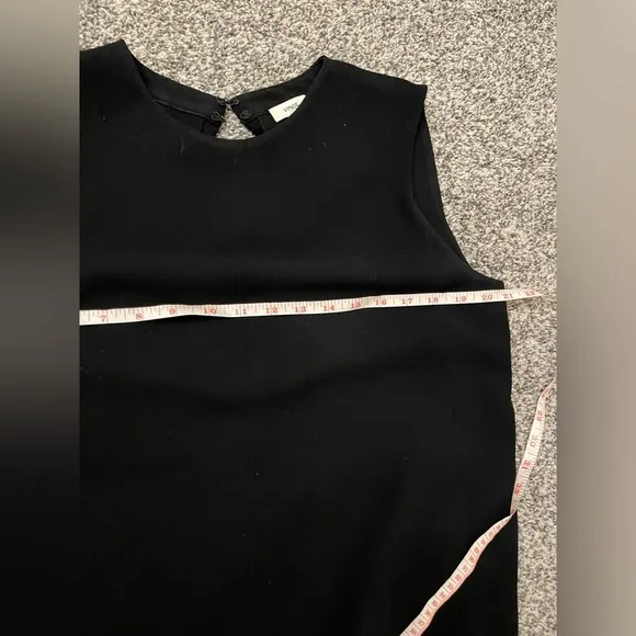 Vince Black Silk Lined Cut out back detailed Mini Career shift Dress 10 Pockets