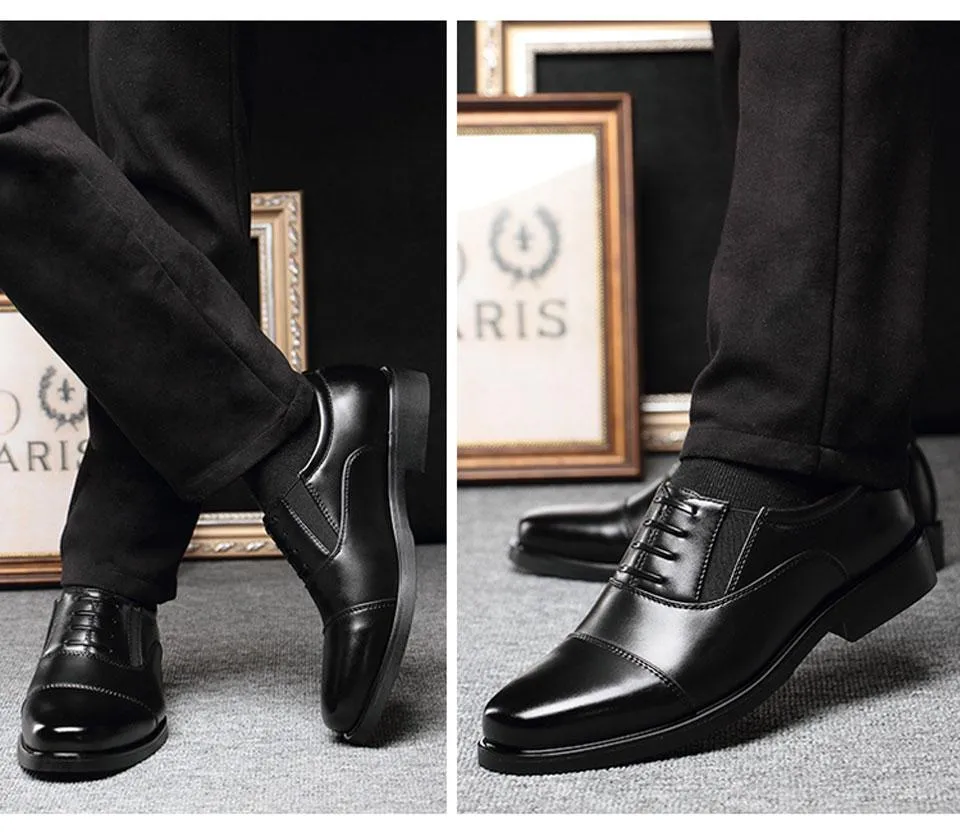West Louis™ Gentlemen Leather Business Style Dress Shoes