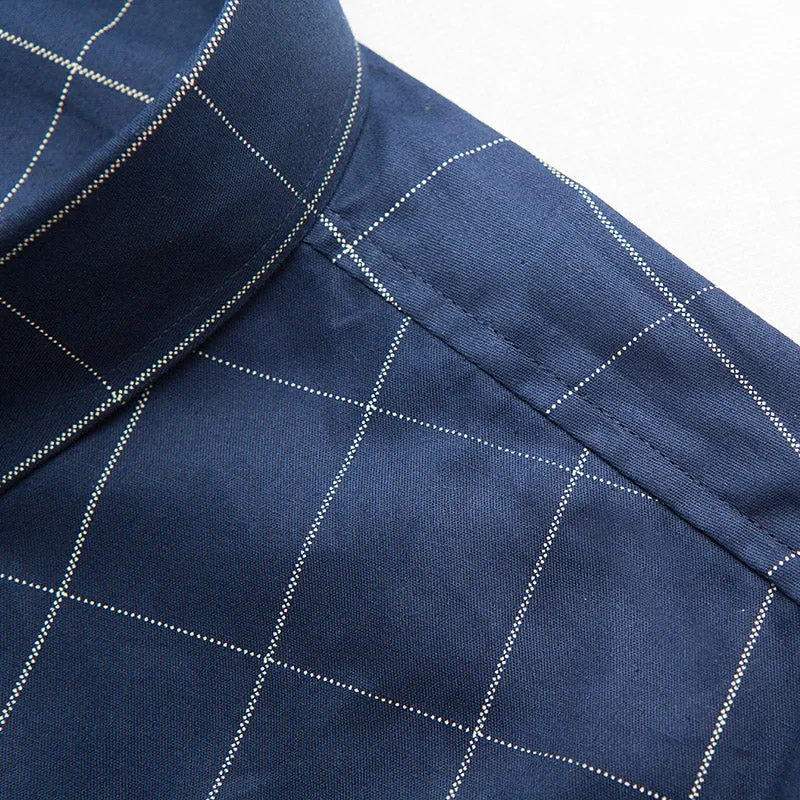 West Louis™ Plaid Formal Business Dress Shirt