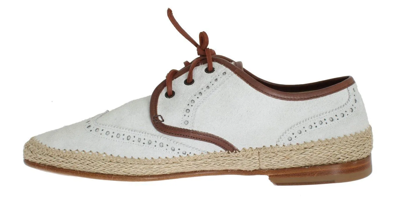White Brown Leather Dress Shoes