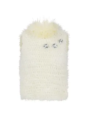 White Handmade Knit Top