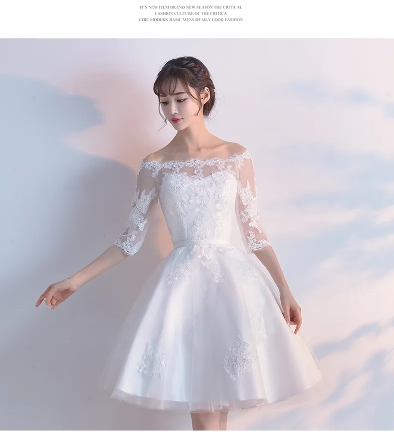 White Lace Short Sleeves Homecoming Dress Party Dress, White Formal Dress Prom Dress