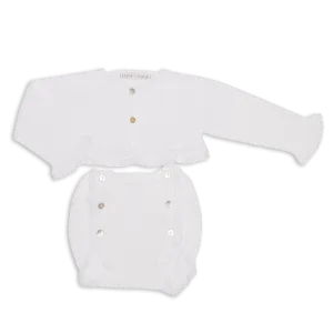 WHITE LUCILE BABY SET