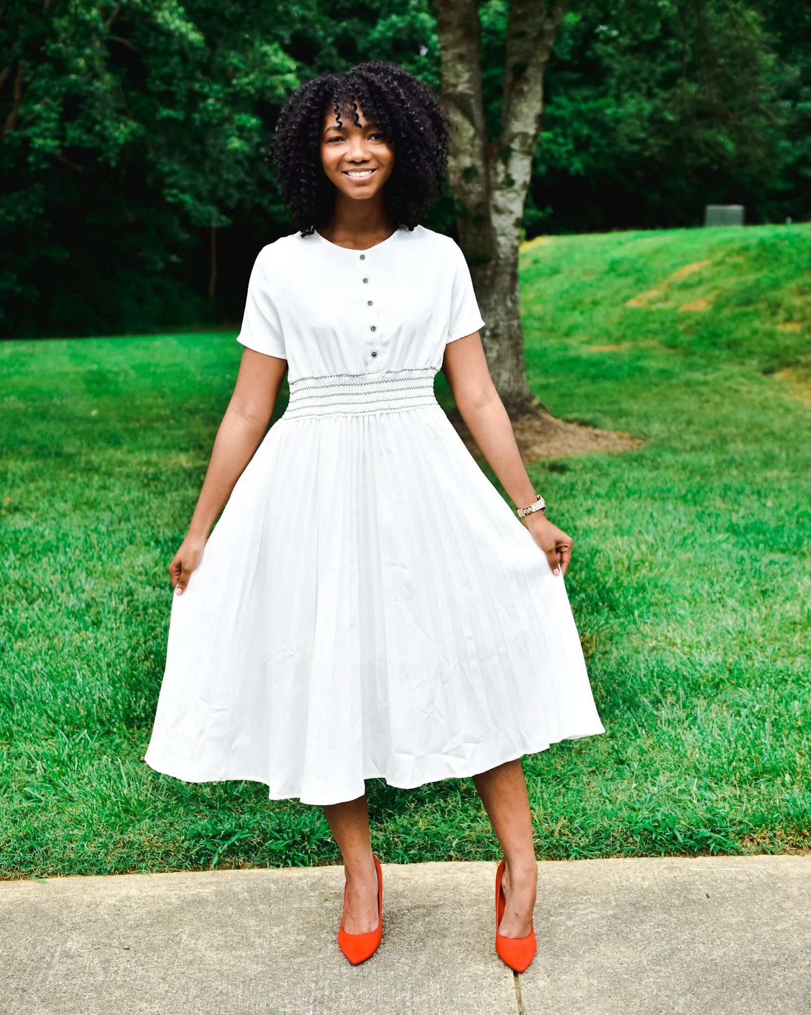 White spring dress