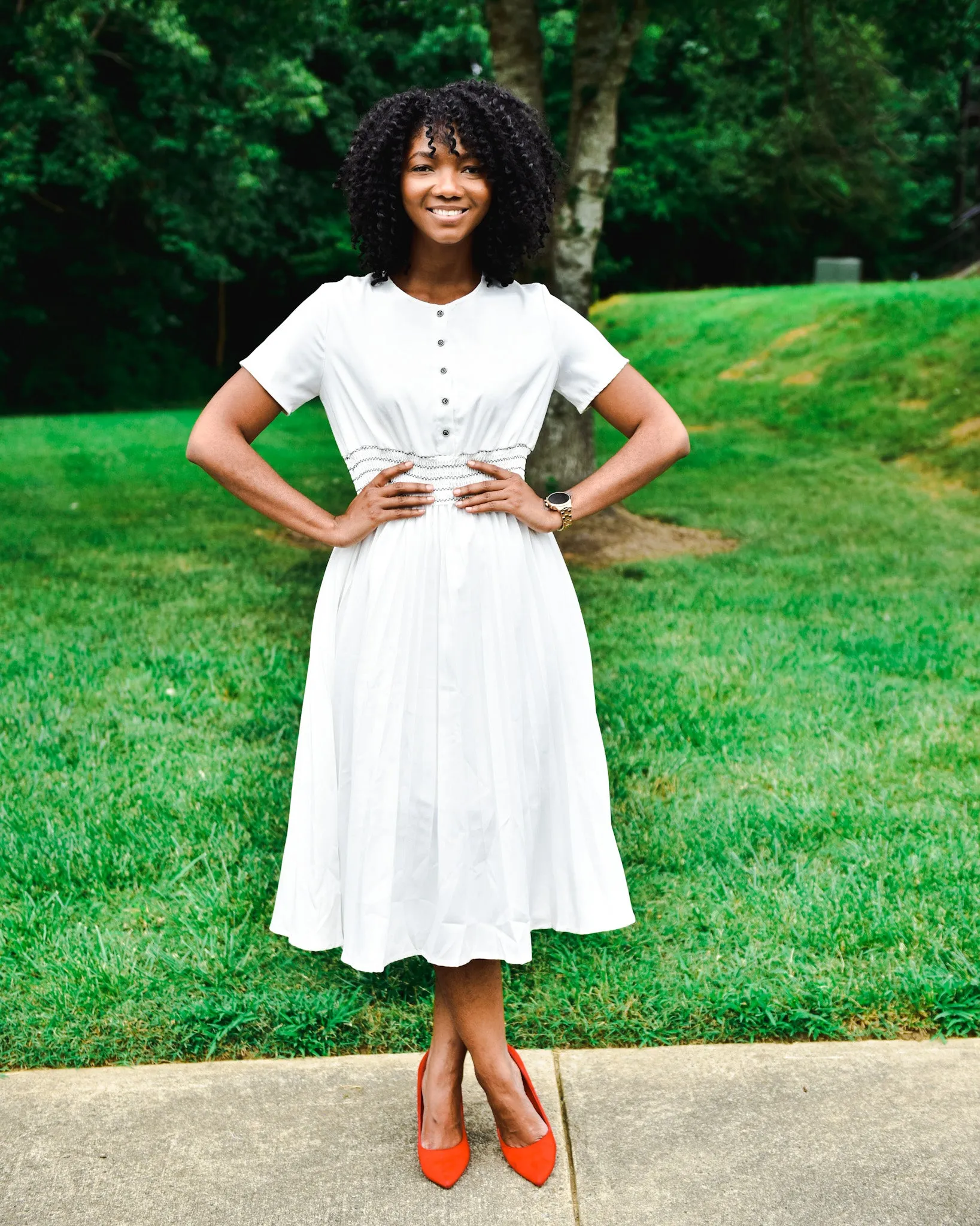 White spring dress