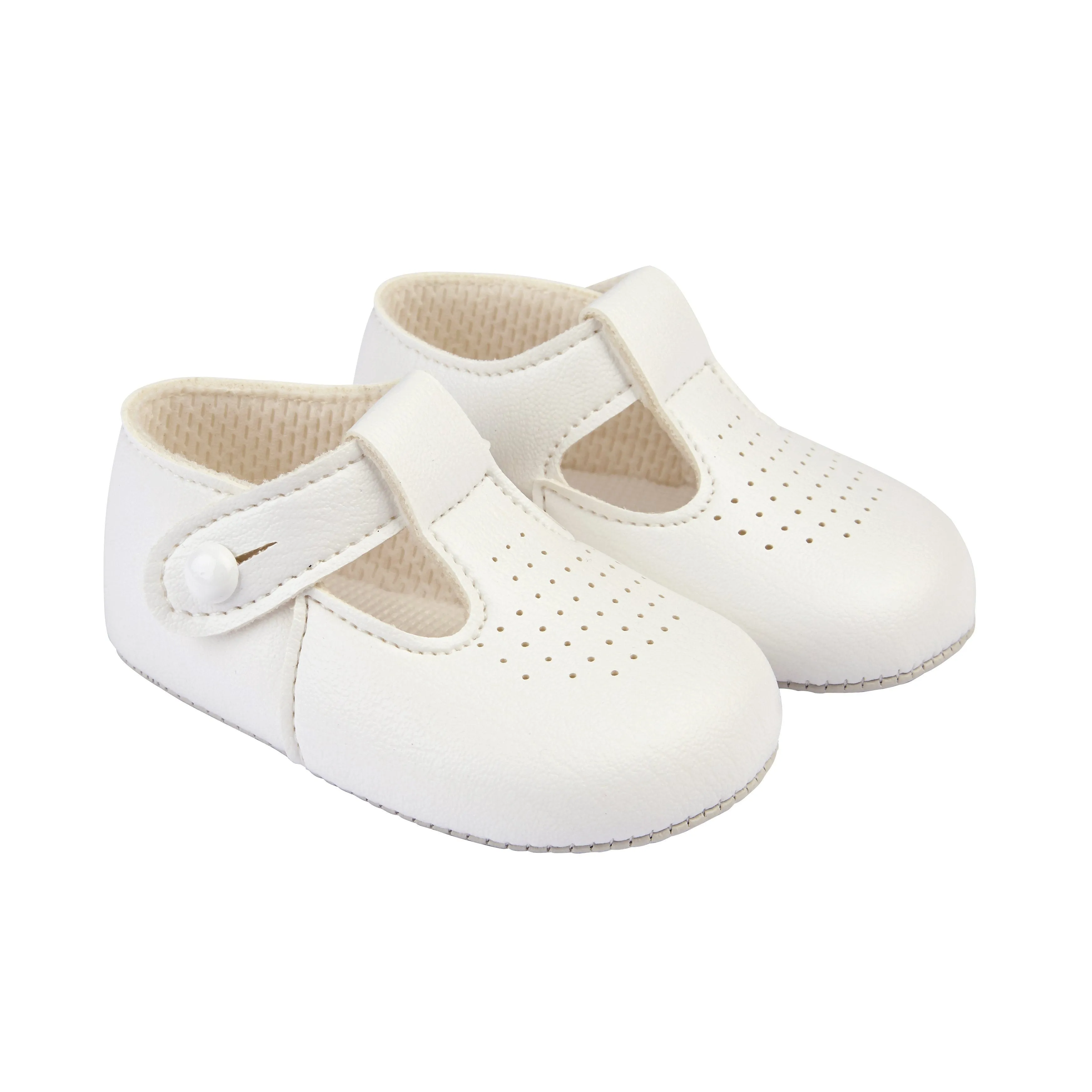 White T-Bar Soft Sole Shoes