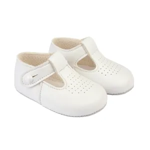 White T-Bar Soft Sole Shoes
