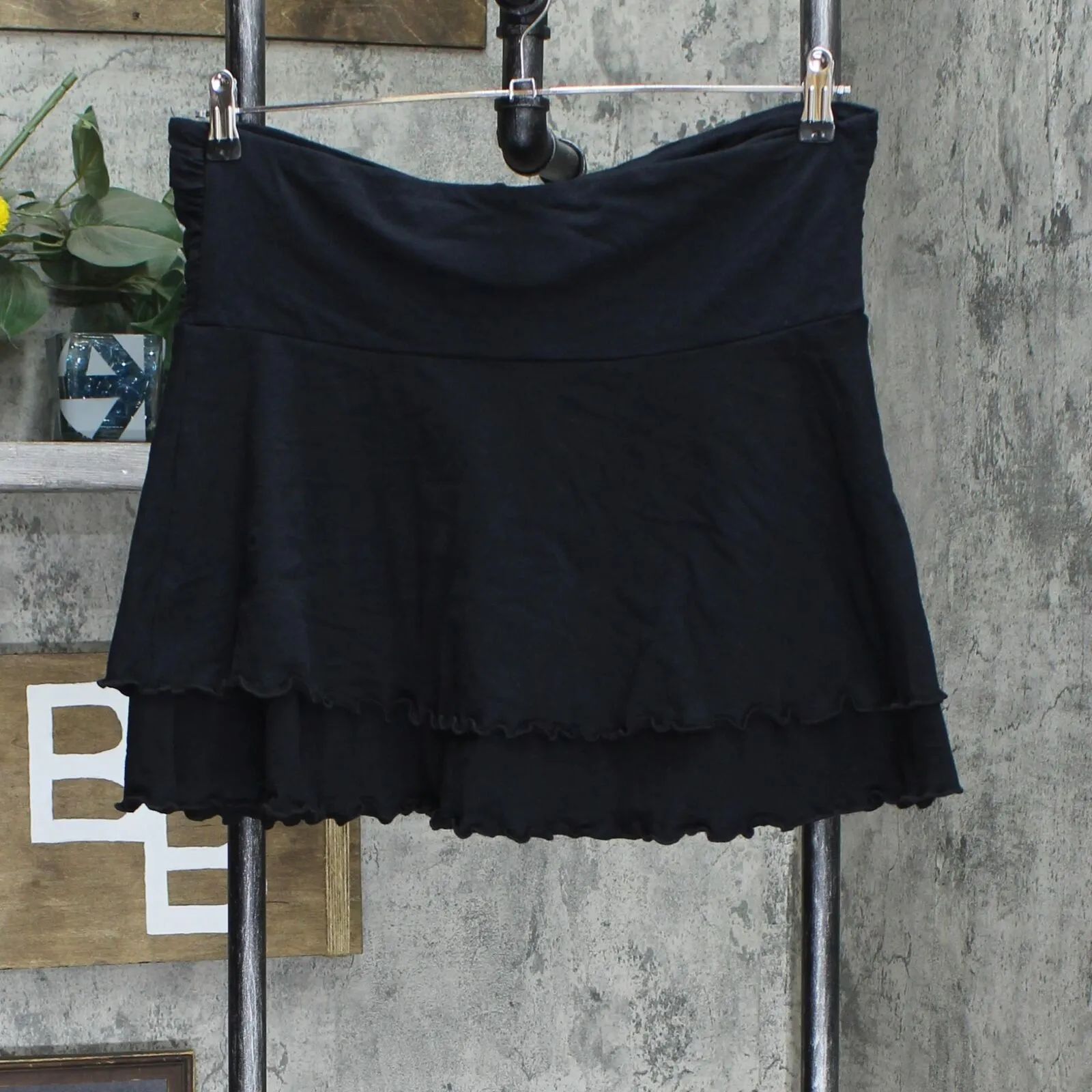 Wild Fable Womens Ruched Tie Front Strapless Blouse Shirt Top Black XL
