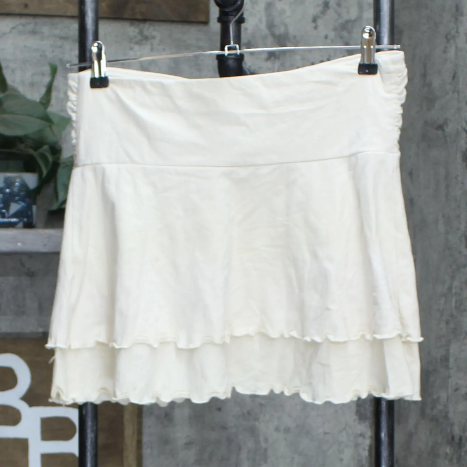 Wild Fable Womens Ruched Tie Front Strapless Blouse Shirt Top Off-White L