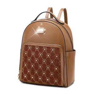 Wildflower Blossom Handmade Classy Work & Travel Backpack [KOB3577]