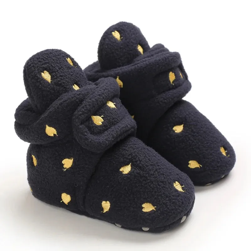 Winter Baby Boots - Gold Heart