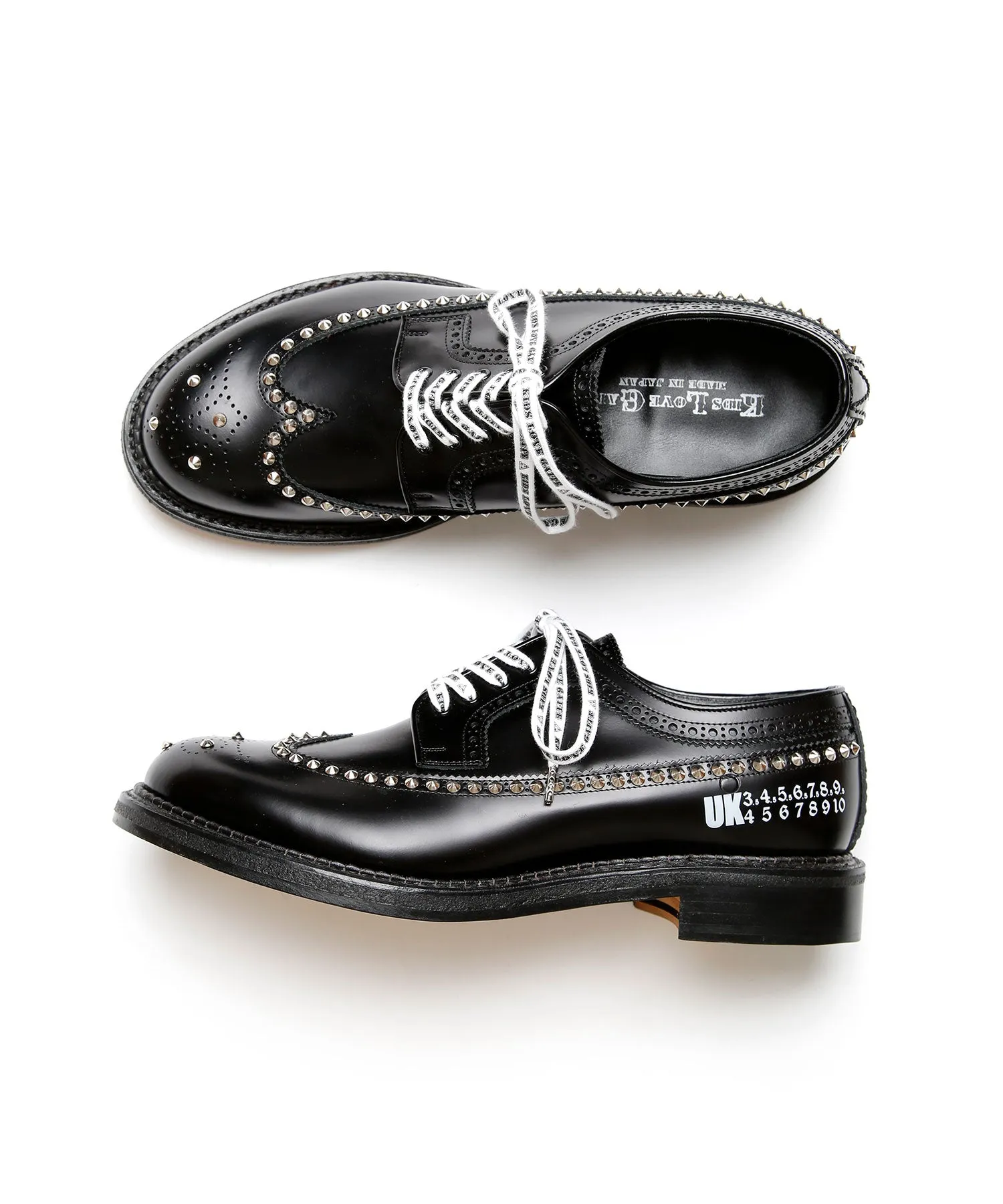 WINTER SALE 50% OFF KIDS LOVE GAITE STUDDED WINGTIP LACE UP